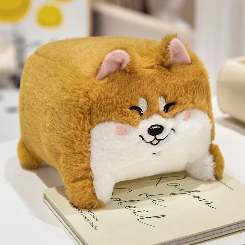 20CM Small Square Animal Pillow Soft Stuffed Cartoon Animal Doll Lovely Shiba Inu Husky Panda Spider Duck Toys For Birthday Gift