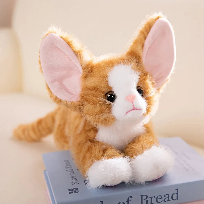 53cm Cute Black/White/Orange Devon Rex Plush Toy Lifelike Stuffed Animals Cat Fluffy Soft Doll Kids Toys Birthday Gift