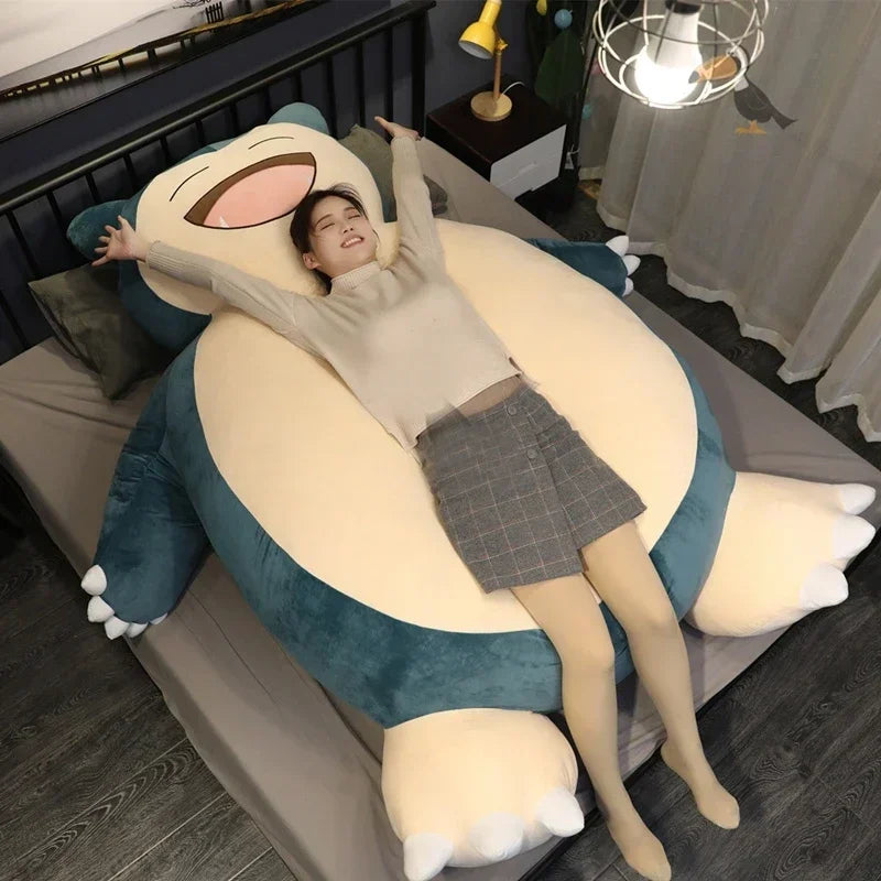 100/200cm Giant Snorlax Plush Pokemon Plush Toys Kawaii Soft Snorlax Leather Shell Plushie NO Filling Pillow Gifts for Boys