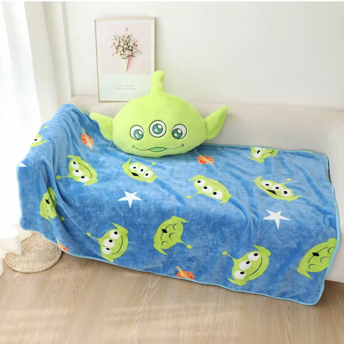 Comfortable Stitch Alien Plushies Cuddly Stuffed Anime Plush Toy Throw Pillow Blanket Back Cushion Sofa Bed Home Decor Gifts