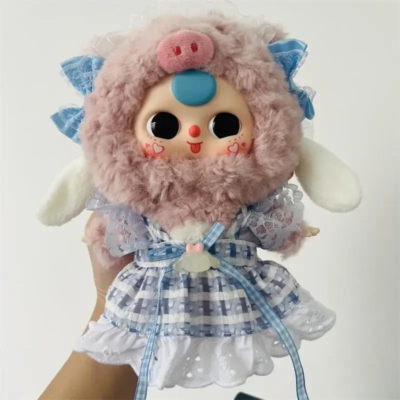 For Baby Three V3/20CM Cotton Doll Plush Doll Replacement Outfit Lolita Maid Dress Playing House Accessories for labubu dress