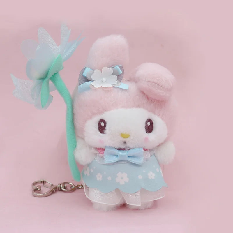 New Selling Hot Sanrio Hellokittys Kuromi My Melody Plush Doll Anime Kawaii Girl Plush Toy Bag Accessories Pendant Gift Keychain