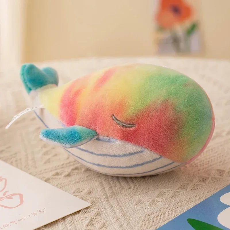 10 Colors Plush Whale Pendant Soft Stuffed Sea Animal Plush Toy Cartoon Blue Whale Keychain Bag Decoration Cute Birthday Gift