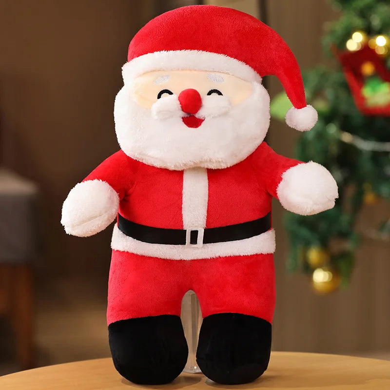 Cute Christmas Series Santa Claus Plush Toys Stuffed Soft Plushie Christmas Tree Pillow Toys for Kids Girls Xmas Gift Decor