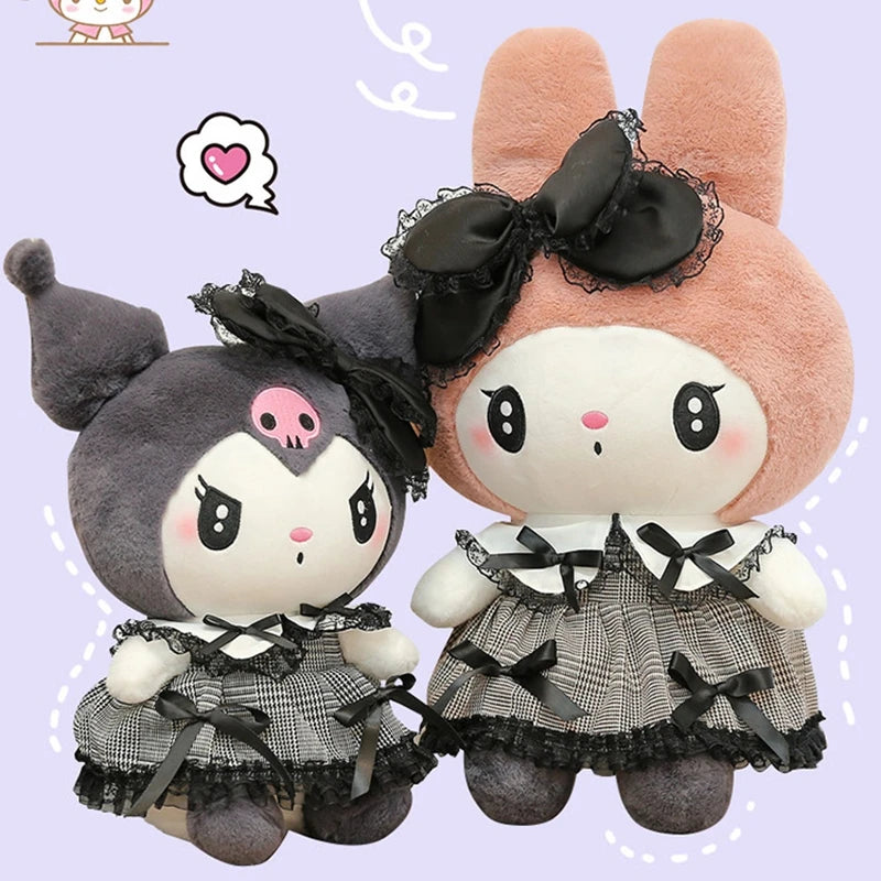 Surrounding Toys Gothic Style Kuromi Melody Plush Toy Dolls Sanrio Plush Dolls Wholesale Gifts For Girls Cute Pillows Pp Cotton