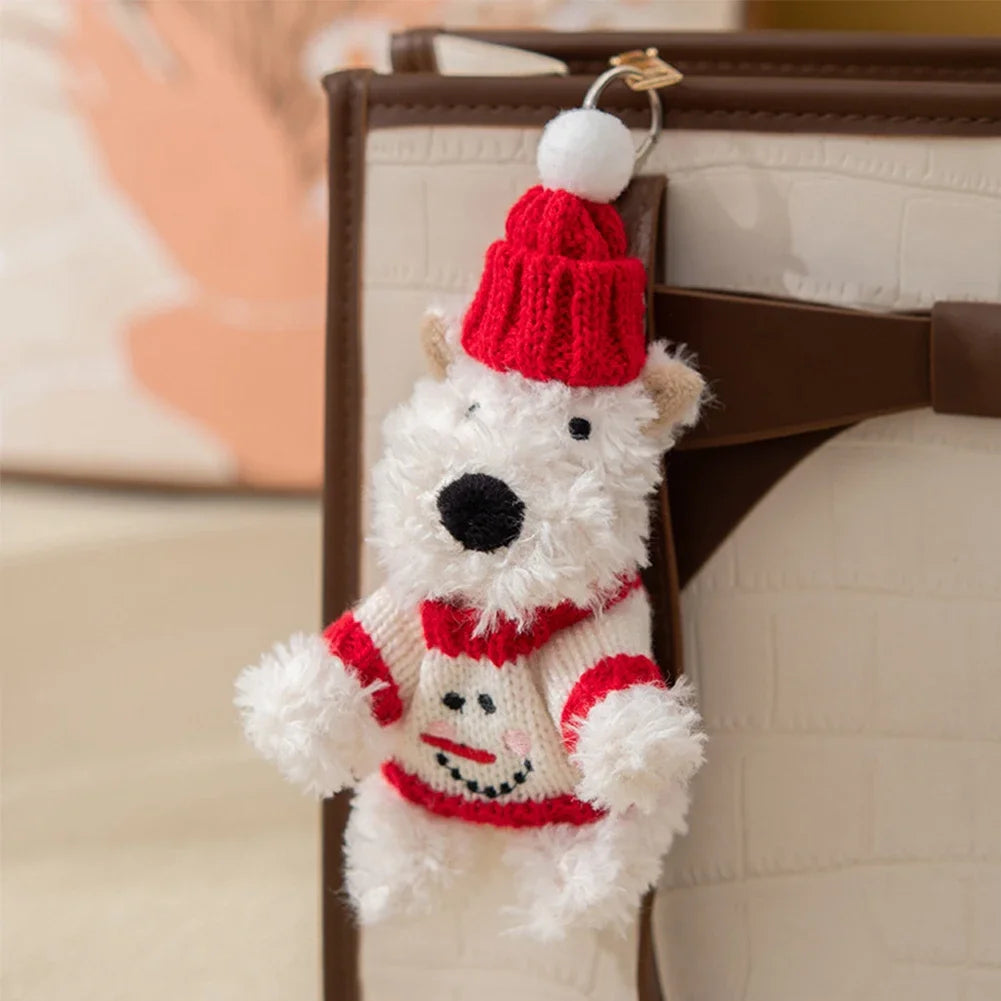 Mini Clothes Outfit Accessories For 11cm Jellycat dog West Highland White Terrier Christmas Snowman Sweater Winter Clothing