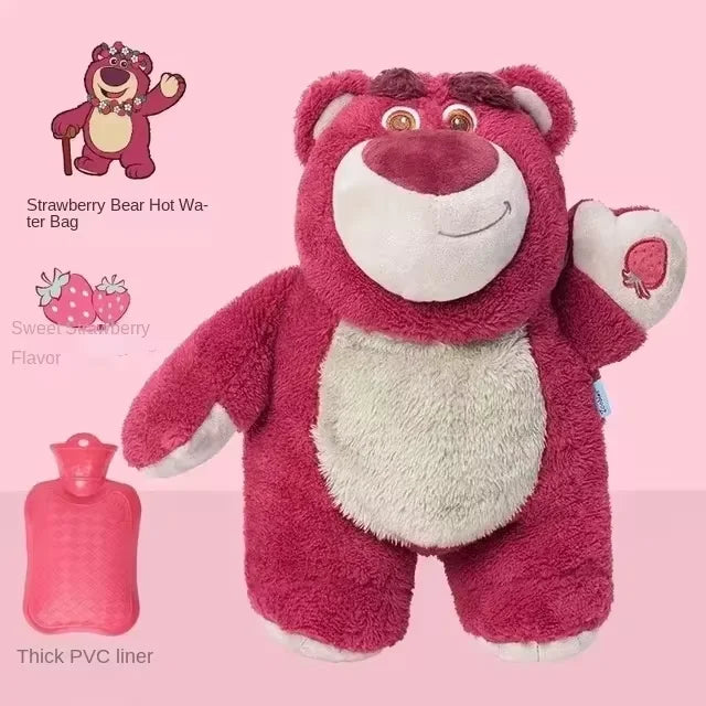 Stitch Angel Lotso Plush Hand Warm Bottle Hot Water Bottles Kawaii Soft Winter Portable Warm Hand Bag Anime Toys Christmas Gift