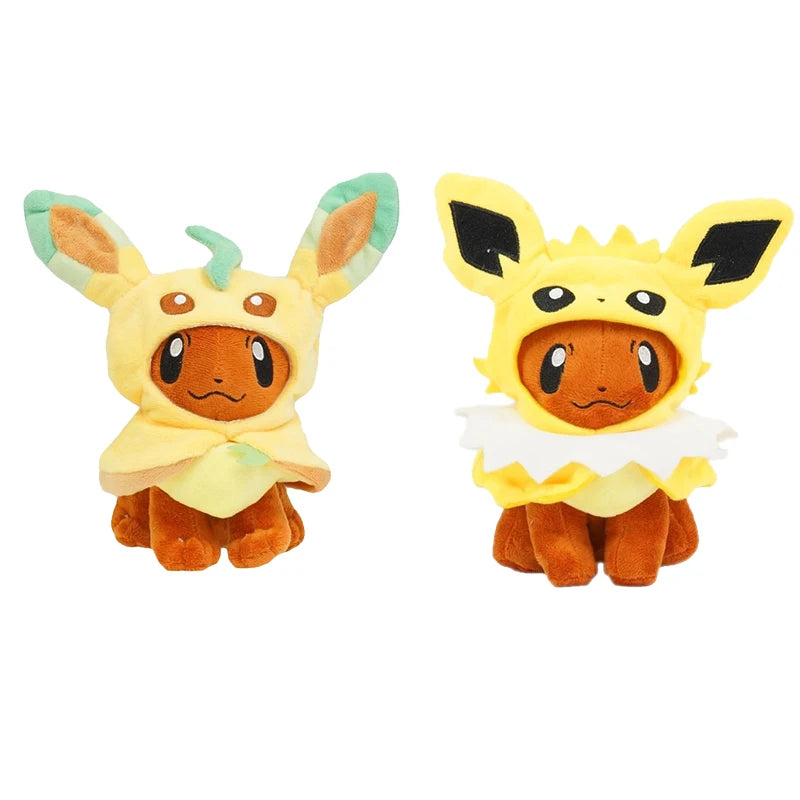 8 Styles Eevee Cosplay Pokemon Plush Toys Eevee Cos Sylveon Espeon Flareon Cute Cartoon Jolteon Peluche Stuffed Dolls Gifts