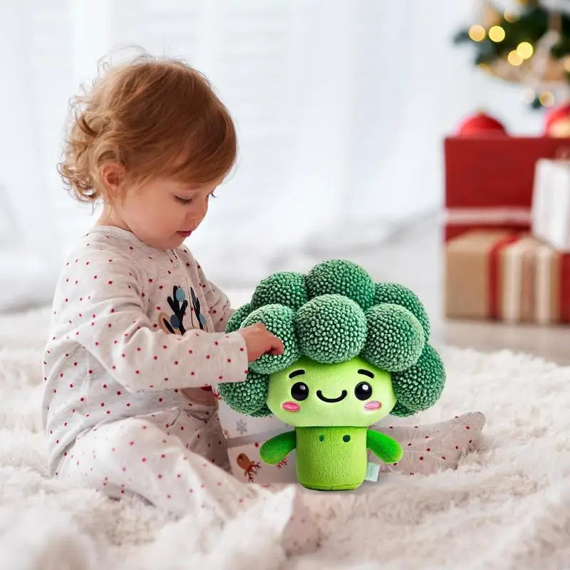 Stuffed Broccoli Plush Soft Pillow Toy Broccoli Plushies Doll Vegetables Plush Pillow Cushion For Friends Family Boys