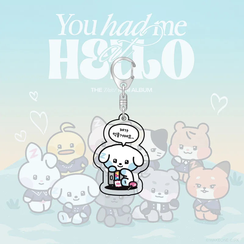 Kpop ZB1 Doll Keychain 12CM Zeroni Cartoon Cute Plush Doll Pendant Bag Accessories Key Ring ZhangHao HanBin Ricky Fans Gift