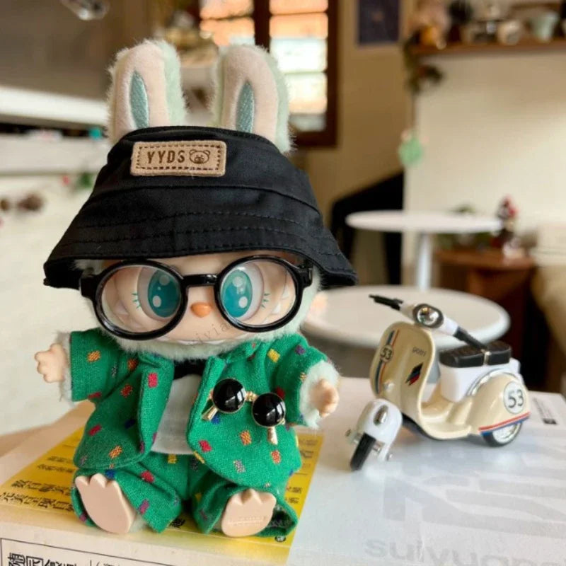 Mini Plush Doll'S Clothes Outfit Accessories For Korea Kpop Exo 15-17cm Labubu Idol Little small suit hat glasses Clothing Gift