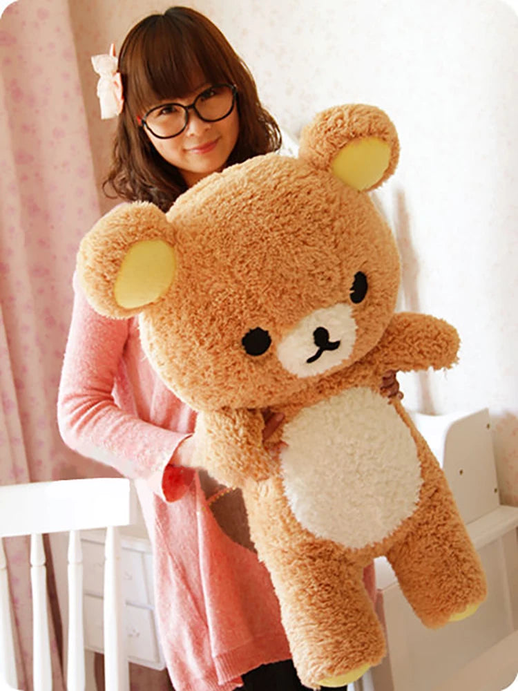 Rilakkuma Plush Doll Teddy Bear Stuffed Animal Plushies Kawaii Room Decor Cushion Toys Hobbies Cartoon Pillow Children Gift