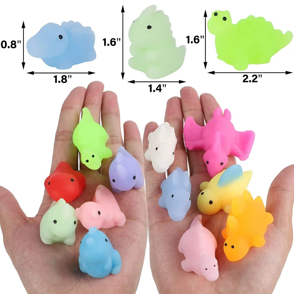 12/36PCS Mini Dinosaur Mochi Squishies