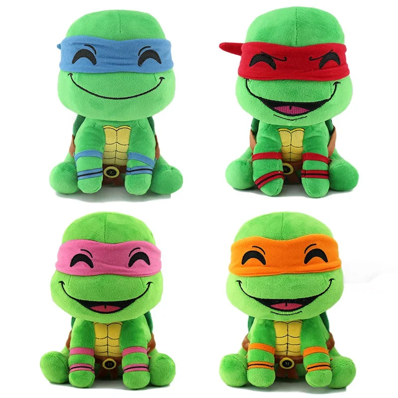 4style Hot Anime Figures Teenage Mutant Ninja Turtles Sitting Posture Plush Doll Anime Toy Children Cute animals boys Gifts