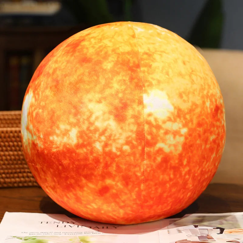 17cm/27cm Simulation Earth Moon Sun Martian Sphere Plush Toy Pillow Star Doll Room Decor Birthday Gift For Kids Boys Cushion