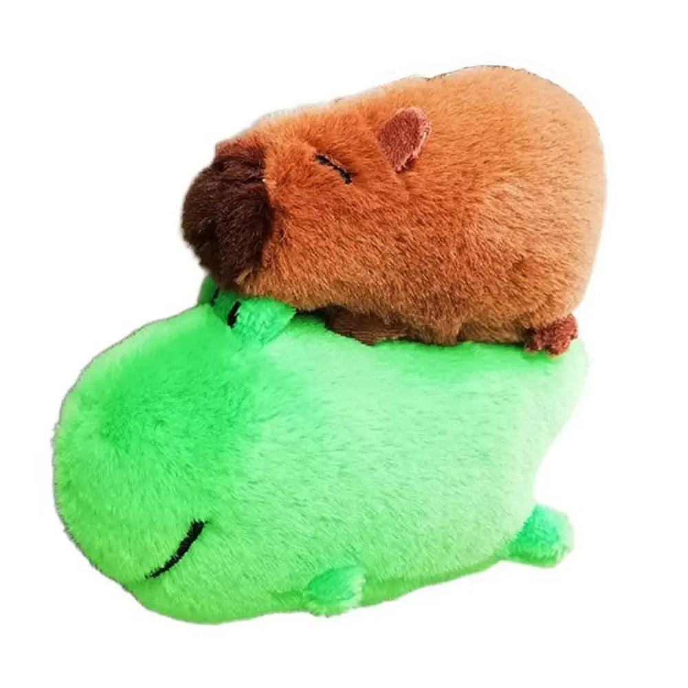 Multicolor Plush Capybara Keychain Cute Toy Cartoon Capybara Headgear Capybara Doll Accessories Guinea Pig Fluffty Animal Doll