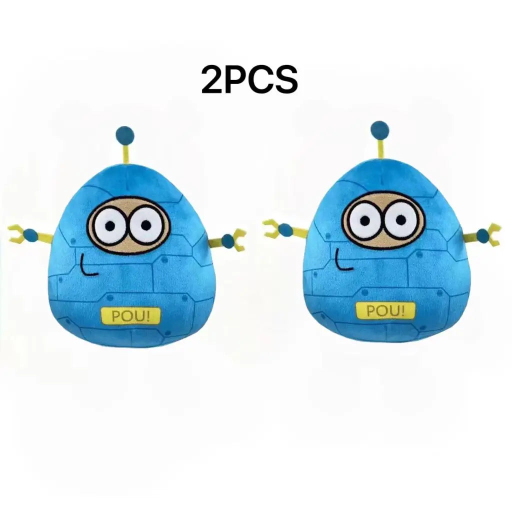 New 2024 color Pou Plush Cartoon Alien Toy Kawaii Stuffed Animal Doll Hot Game Figure Gifts for Fans 21CM