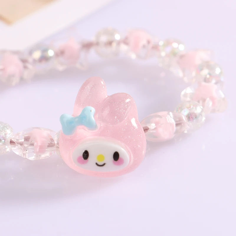 Anime Sanrio Crystal Bracelet - Kuromi My Melody Cinnamoroll Cartoon Couple Leather Band