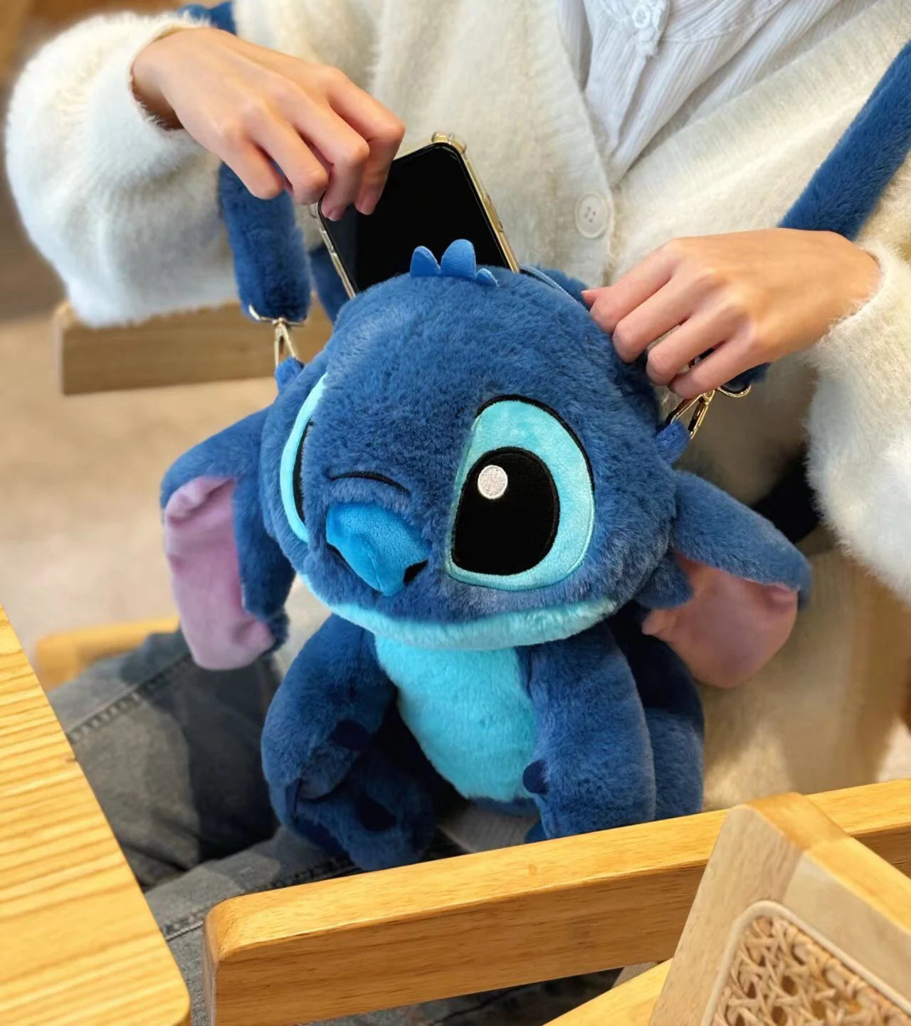 Genuine Disney 28cm Stitch Angel Stuffed Toys Cartoon&Cute Lilo & Stitch Plush Dolls Throw Pillow Doll Backpack Birthday Gift