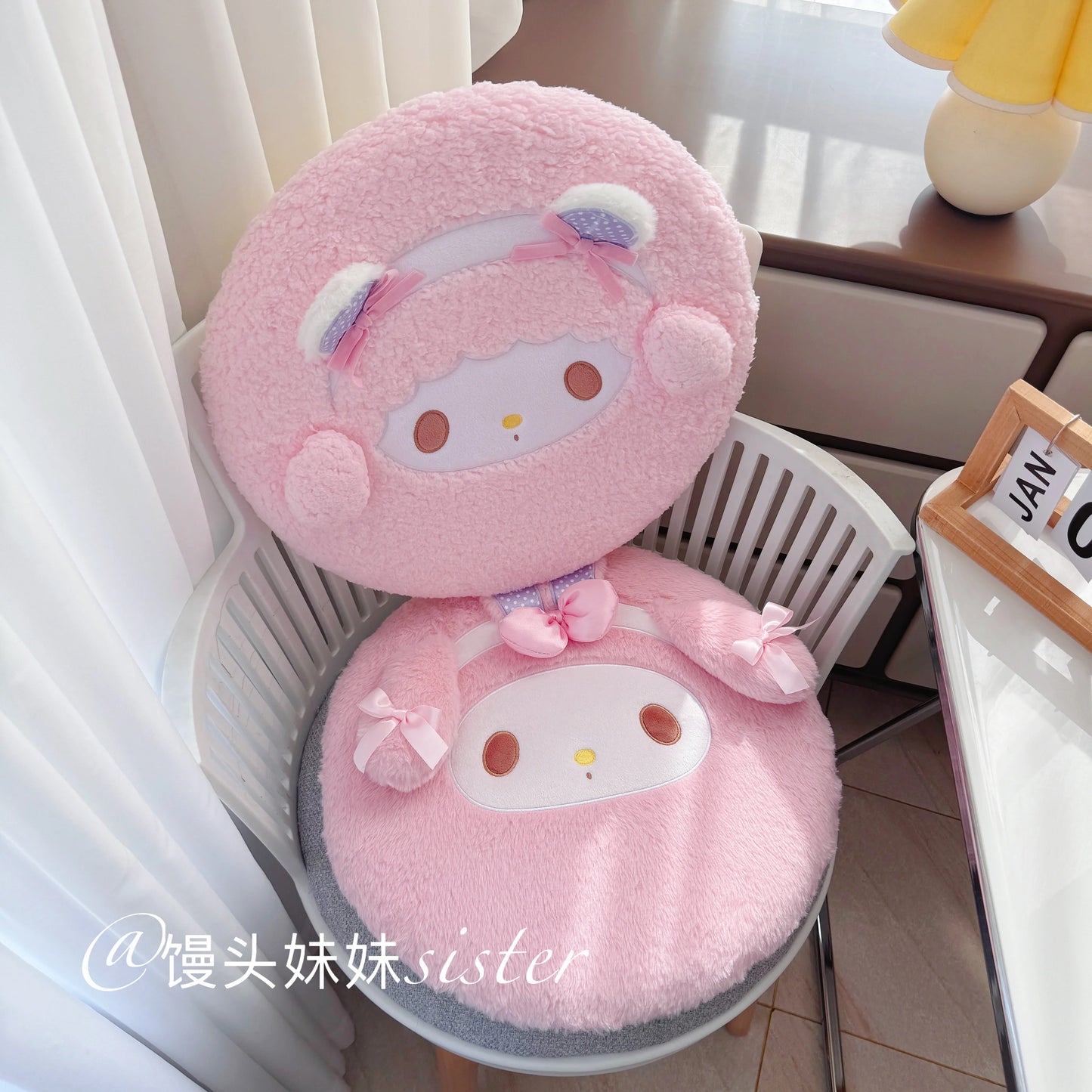 Sanrio Cartoon Memory Foam My Melody Seat Cushion Kawaii My Sweet Piano Sitting Cushion Chair Back Cushion Non-slip Girl