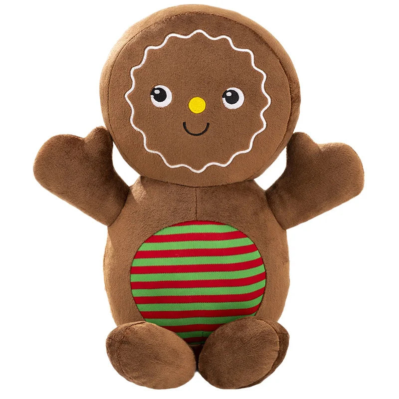 Cartoon Cute Christmas Gingerbread Man Plush Toys Stuffed Baby Appease Doll Biscuits Man Xmas Pillow Home Decor Children Gift