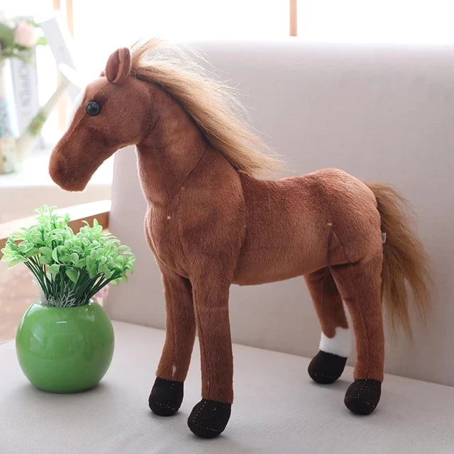 Cute Creative Cartoon Simulation Horse Plush Toy Doll Home Decoration Ornaments Children Kawaii Toy Girlfriend Birthday Gift