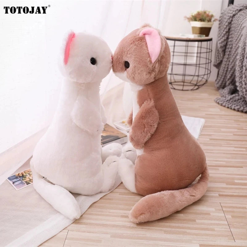 1pc 50cm Fluffy Ferret Plush Toy Soft Stuffed Peluche Cartoon Animal Ferret Dolls Home Decoration Toys Kids Girls Xmas Gift