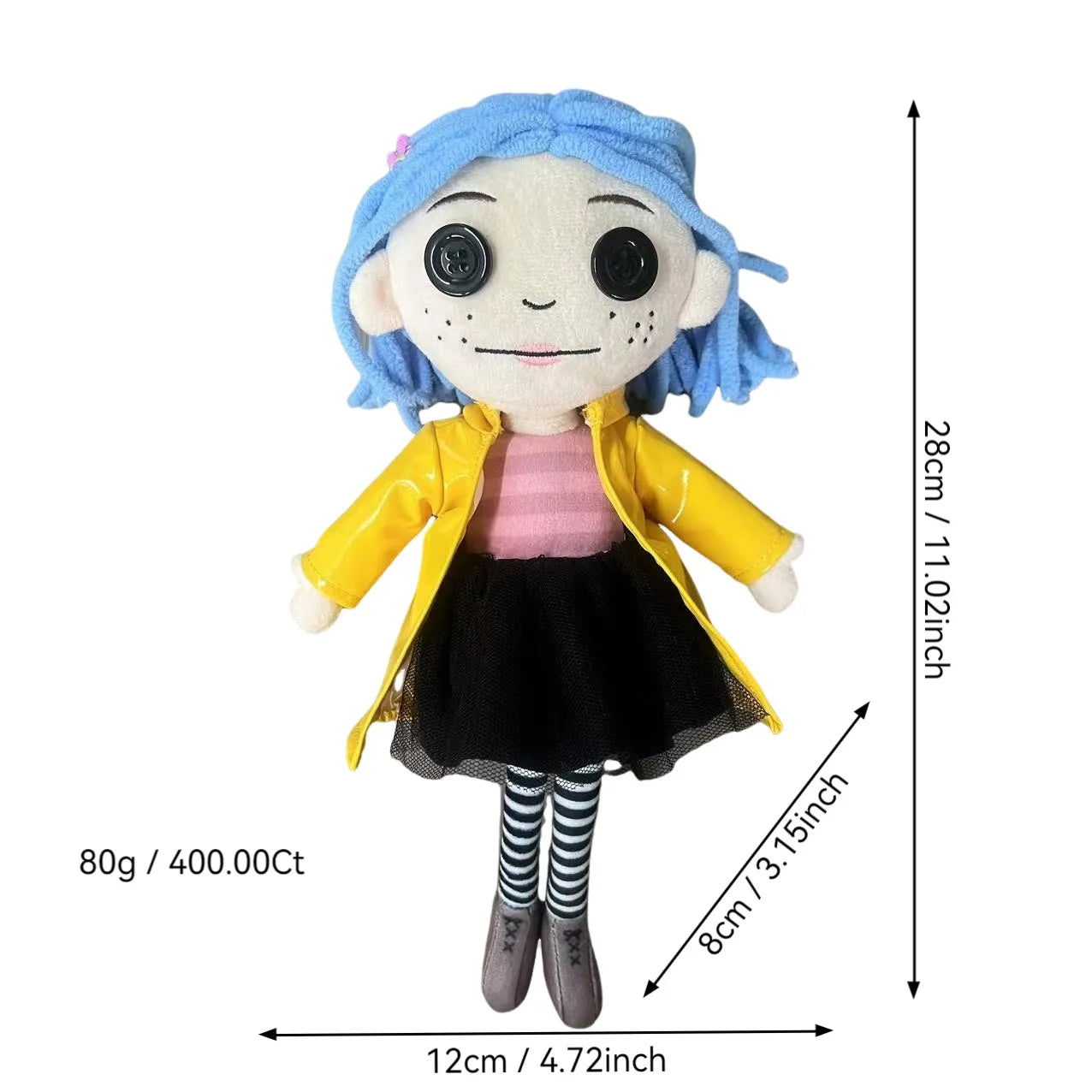 Coraline Squid Plush Stuffed Doll Toy Cartoon Figure Soft Pillow Cute Collection Dolls Kawaii Ornament Kids Toys Birthday