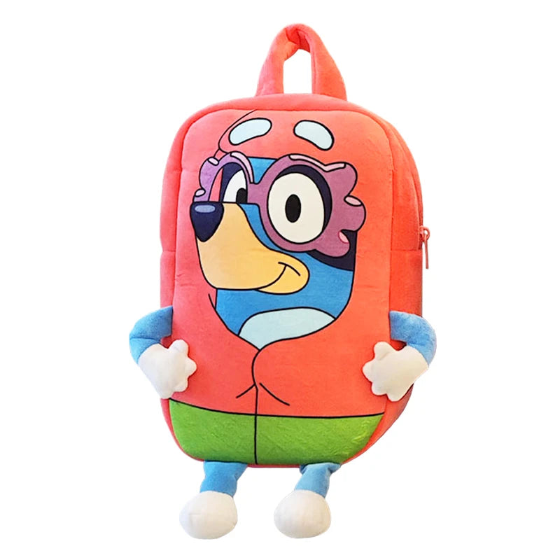 Bluey And Bingo Plush Backpack Anime Figure Muffin Dog Models Cartoon Fashion Mini Schoolbag Storage Bag Gift For Children