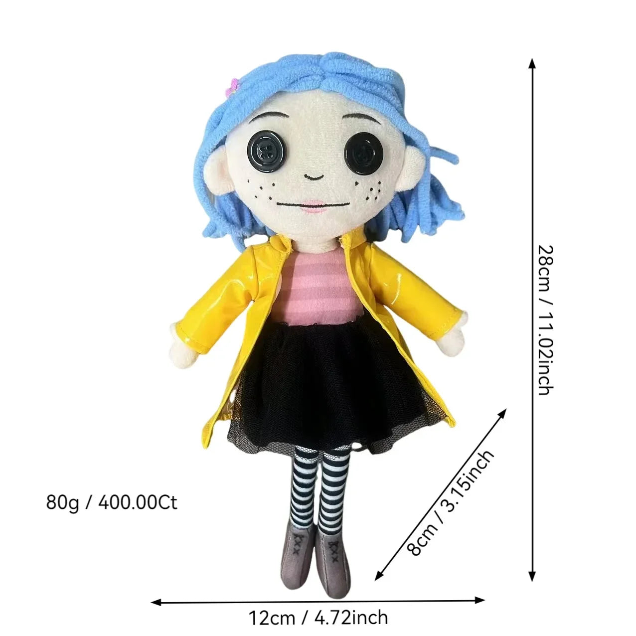 25cm Coraline Plush Doll Stuff Cartoon Figure Soft Pillow Collection Dolls  Kawaii Children Christmas Gift