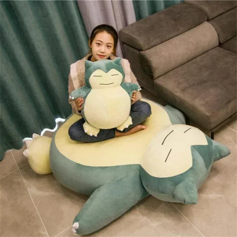 200cm Giant Snorlax Skin Plush Toy Cover Anime Pocket Plushies Pillow Cartoon Soft  Case with Zipper Peluche Children Home