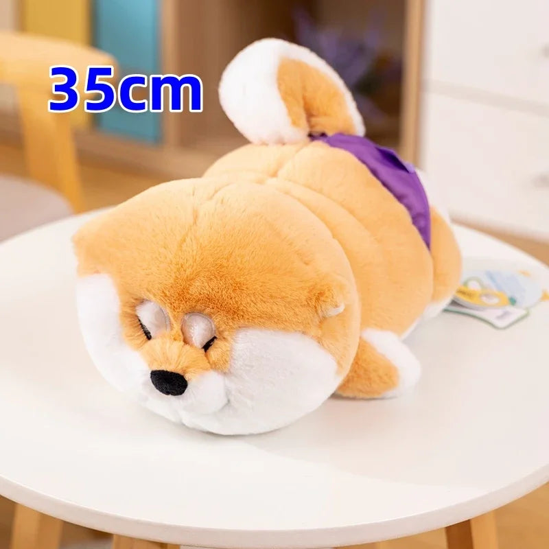 Cute Cartoon Akita Dog Plush Toy Soft Shiba Inu Puppy Stuffed Animal Dolls Accompany Baby Sleeping Pillow For Girls Kids Gifts