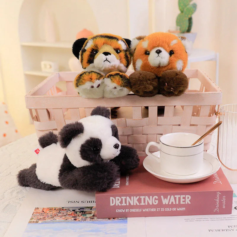 1pc Kawaii Animal Slap Snap Wrap Wristband Bracelet Bunny Panda Tiger Raccoon Plush Hand Ring Wristband Kids Toys Present