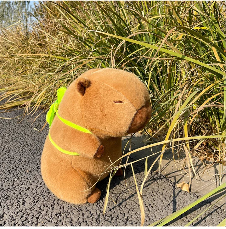 Super Cute Capybara With Turtle Backpack Capibara Plush Doll Giant Kawaii Stuffed Animal Doll Children Kids Birthday Gift Toys