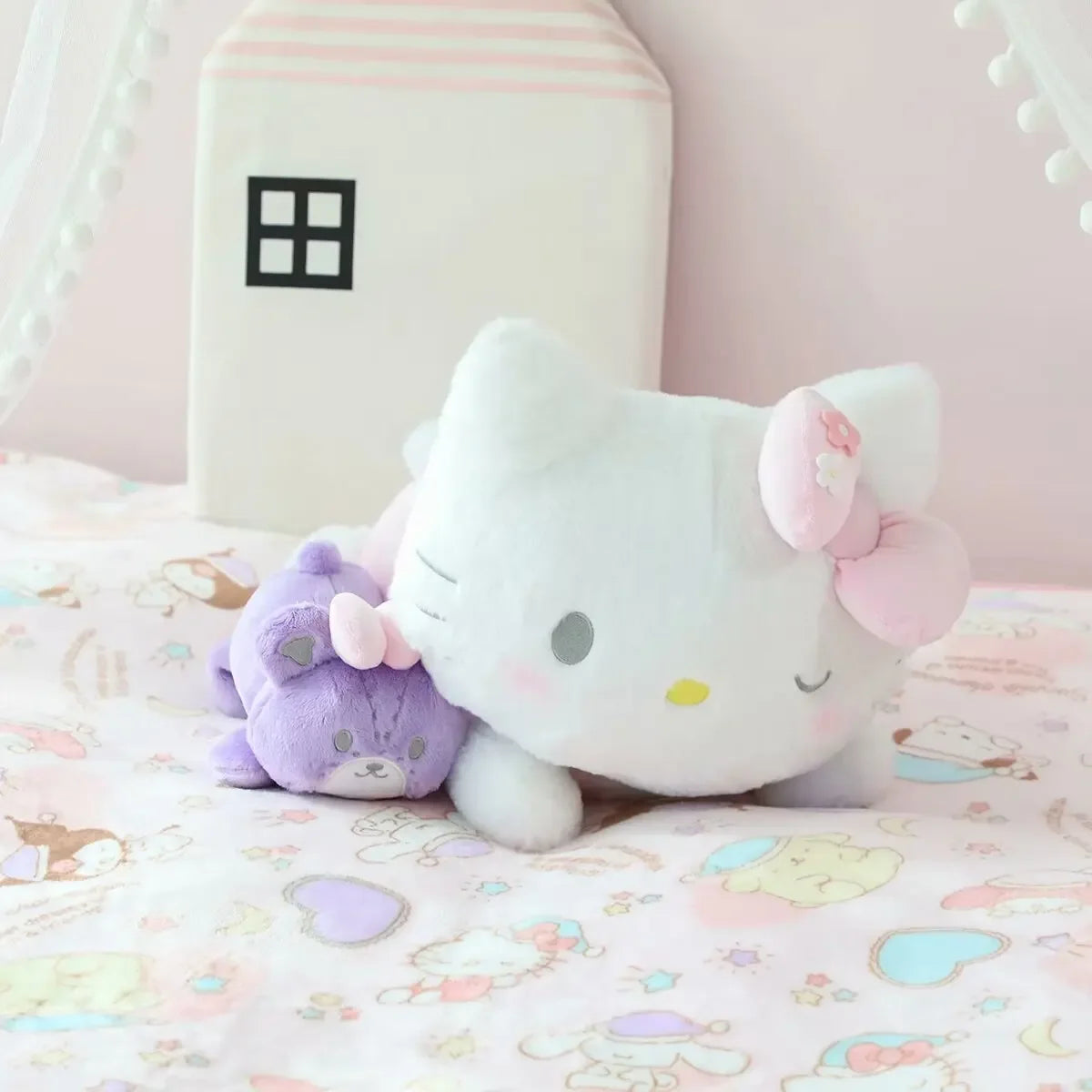 Kawaii High Quality Hello Kitty Plush Toy Stuffed Anime Japanese Style Cinnamoroll Plushies Pochacco Doll Home Decor Xmas Gifts