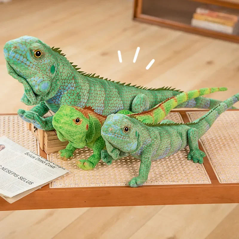 Realistic Chameleon Plush Toys Simulation Reptiles Lizard Stuffed Animal Doll Home Decor For Kids Birthday Christmas Gifts