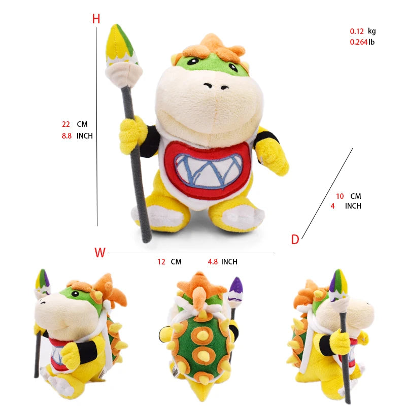 super Mario Bros Plush Toys Wonder Bowser Jr Meowser Lemmy Iggy Bowser Anime Stuffed Cartoon Peluche Dolls Kids Gifts