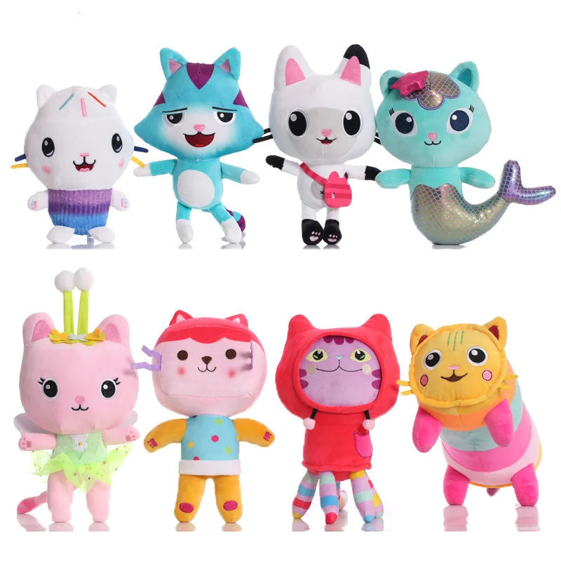 Gabby Dollhouse Plush Toy Mercat Cartoon Stuffed Animals Mermaid Car Cat Plushie Doll Kids