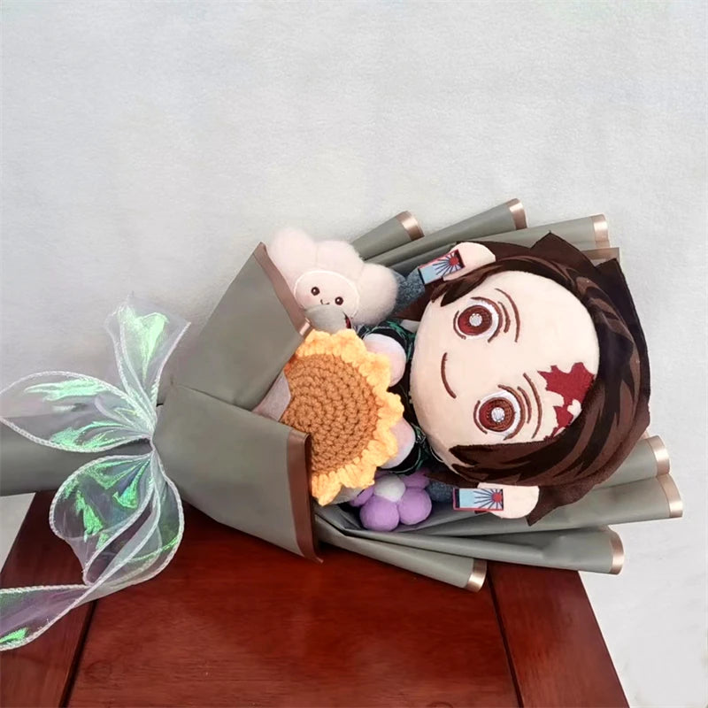 Japanese Anime Ghost Slayer: Blade Plush Bouquet Doll Tanjiro Nezuko Game Peripheral Birthday Valentine's Day Graduation Gift