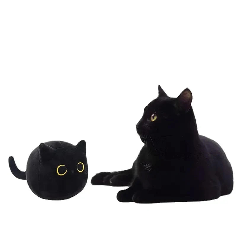 2Sizes Kawaii Black Cat Soft Plush Pillow Doll Toys Lovely High Quality Kids Gifts Toys Boys Girls Friends Room Decoration