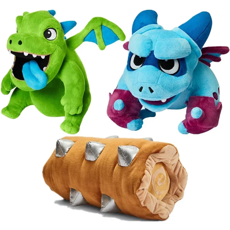 25-36cm Bandai Tribal Flying Plush Dragon Baby Royal Revenge Rolling Wood Doll Stuffed Animal Pillow Conflict War Toy Model