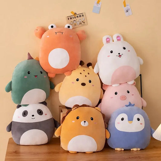 40cm Cuddly Squishy Penguin Pig Rabbit Panda Crab Kawaii Zoo Animal Plush Pillow Soft Plushie Peluche Doll Kids Birthday Gifts