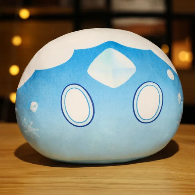 Super Cute Genshin Impact Slime Plush Toy Element Anemo Electro Pyro Cryo Hydro Geo Dendro Soft Pillow Holiday Gift for Kids