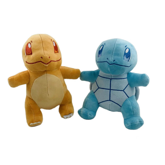 POKEMON 20cm Shiny Macaron Colored Alien Johnny Turtle Colored Little Fire Dragon Pocket Monster Plush Toy Children's Plush Doll