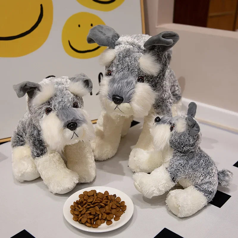 Cute Plush Dog Toy High Quality White Schnauzer Doll About 22/30/40cm Plush Birthday Gift