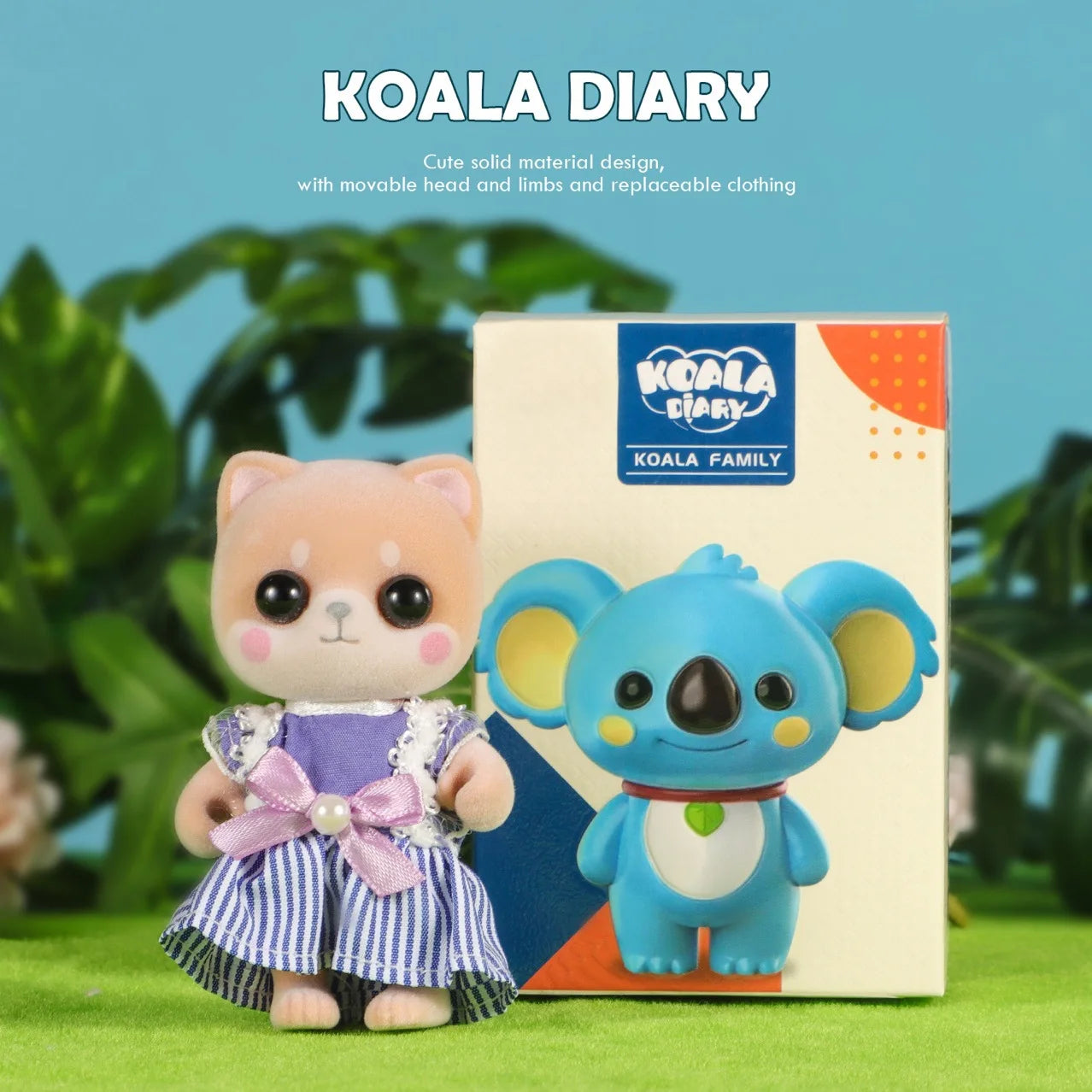 Koala Diary Original Doll Simulation Small Animal Model Miniature Scene Decoration Children's Play Home Doll Birthday Gift