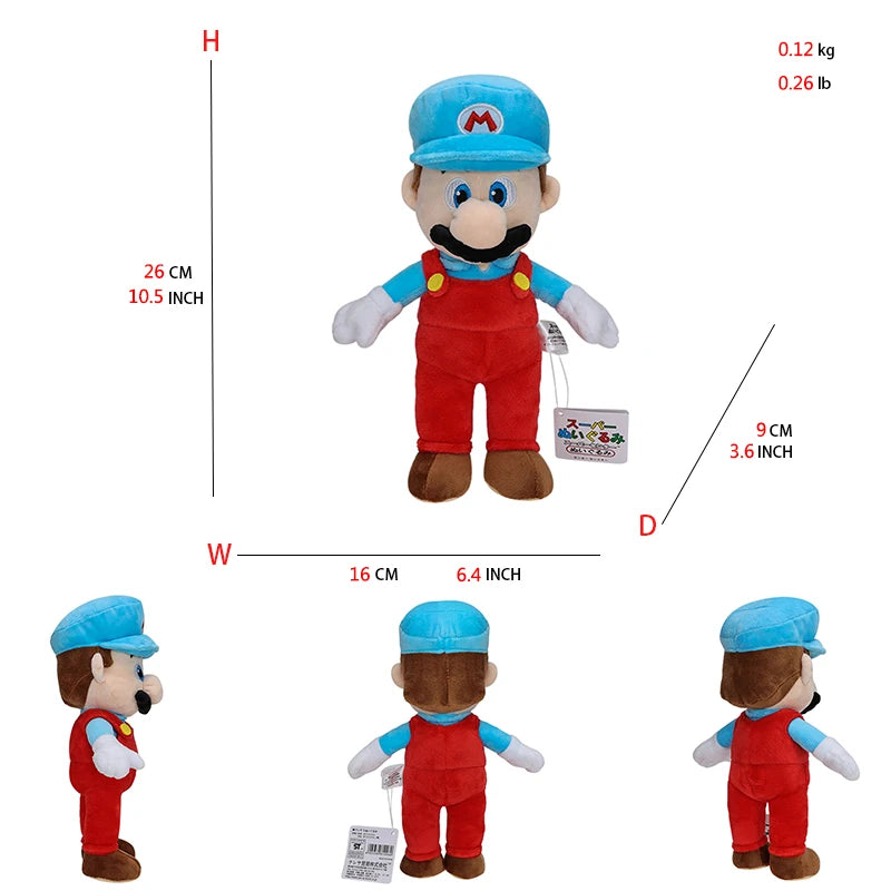 Balloon Mario Plush Soft Toys Poplin Rolla Koopa Elephant Fruit Goomba Animals Dolls Elephant Princess Daisy Peach Kawaii Gifts