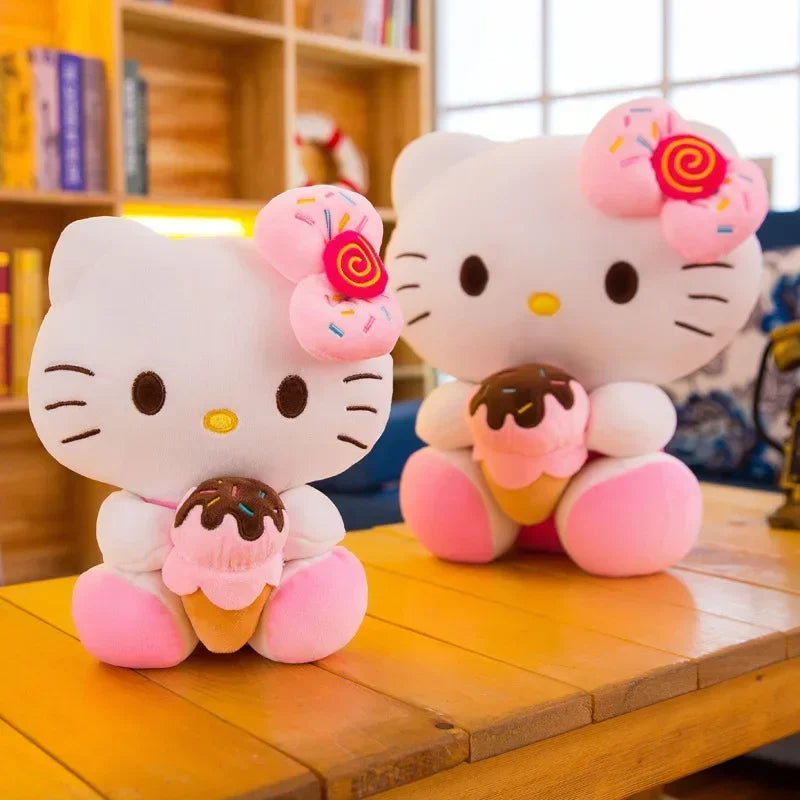 Kawaii Sanrio Anime Plush Stuffed Animal Hello Kitty Doll Plushies Cartoon Rag Girls Children Christmas Gift Peluche