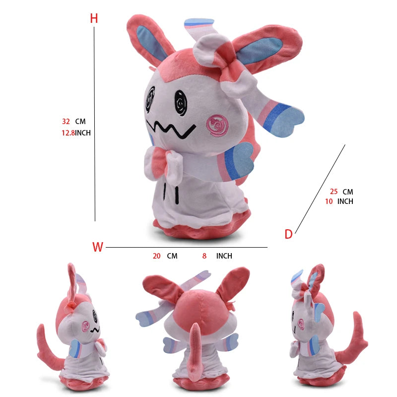 9 Styles Pokemon Plush Toys Mimikyu Cos Umbreon Eevee Sylveon Espeon Vaporeon Leafeon Anime Stuffed Cartoon Peluche Doll 12 Inch