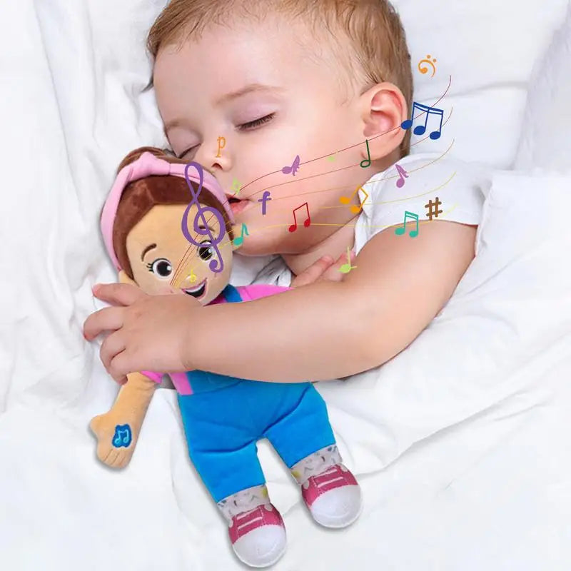 Cartoon Ms Rachel Doll Toys Soft Stuffed Speak Singing Pillow Baby Toddler Sleeping Plush Doll Birthday Gifts for Girls Boys